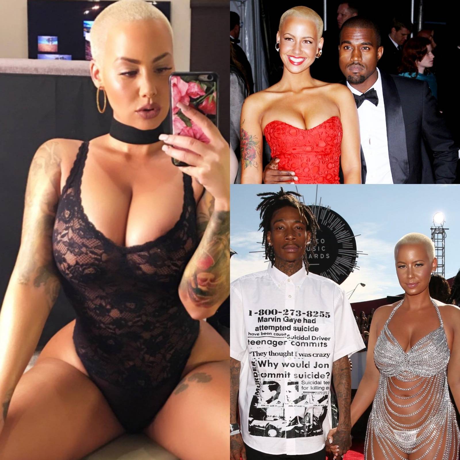 This is Amber Rose, a famous video vixen who has been in many relationships with all types of men, but somehow she thinks it’s the men who are the problem. Here’s a list of men she’s been involved with and also alleged to